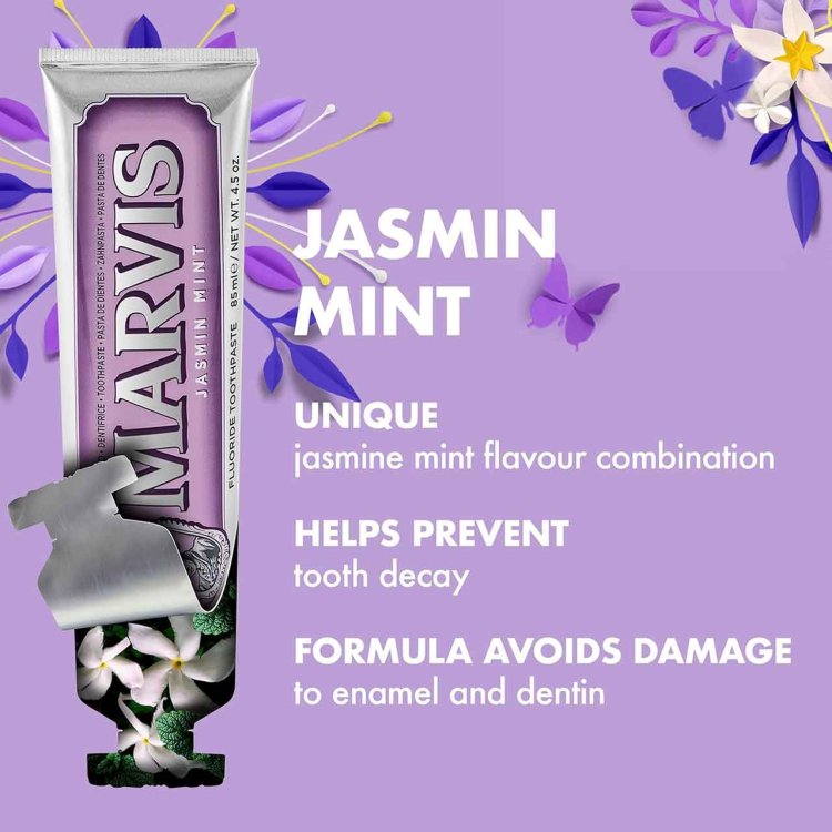 Marvis Jasmine Mint Toothpaste 85ml - exotic Italian toothpaste