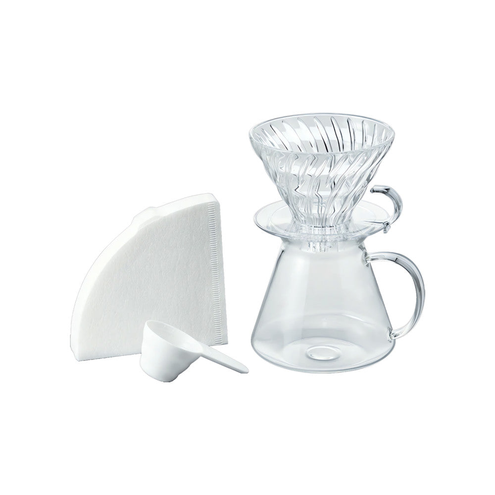 Hario V60 Glass Brewing Kit - 1-4 Cups