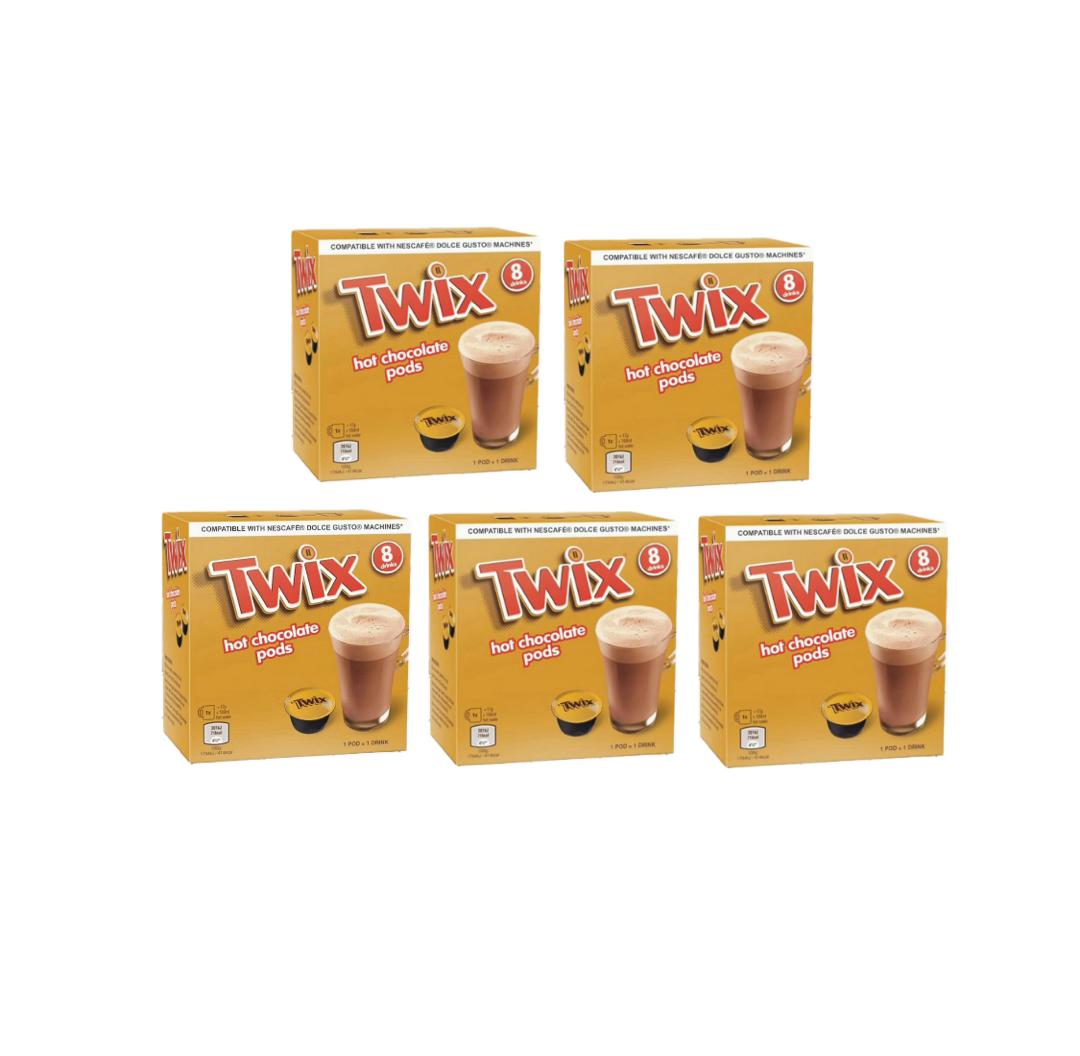 Twix Hot Chocolate Capsules Dolce Gusto Compatible 5 Packs | UK
