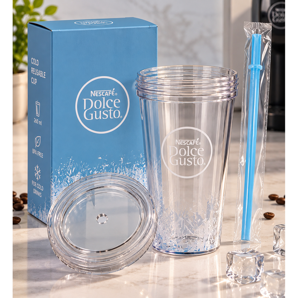 Nescafé Dolce Gusto Cold Reusable Cup 260ml product view on white background