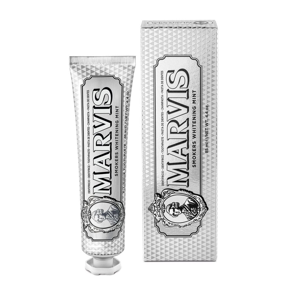 Marvis Whitening Mint for Smokers 85ml tube - Italian toothpaste for tobacco stain removal
