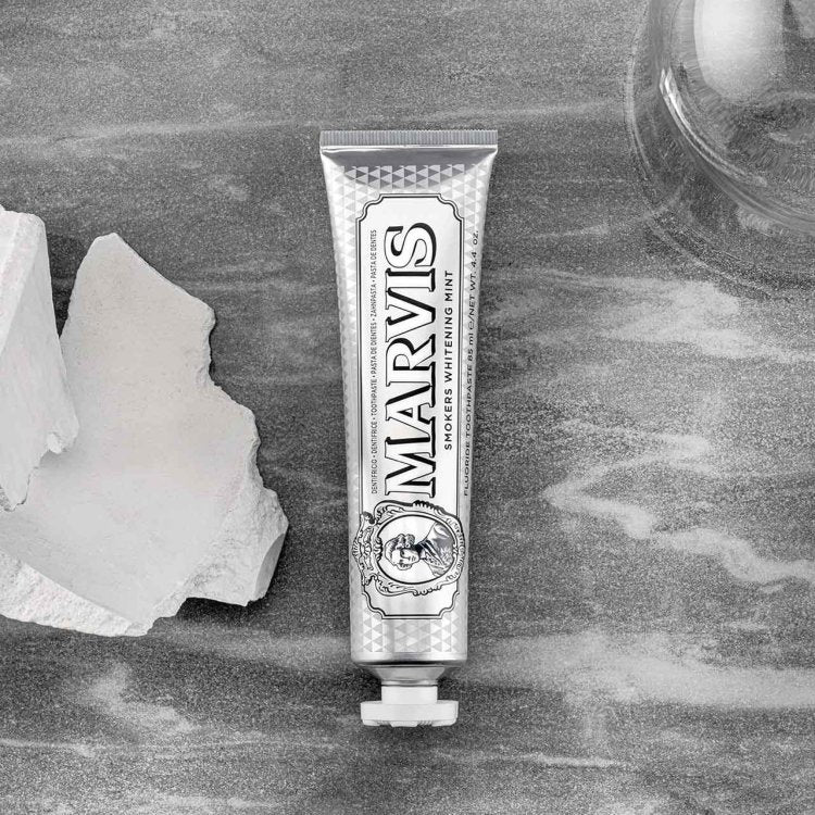 Marvis Whitening Mint for Smokers 85ml tube - Italian toothpaste for tobacco stain removal