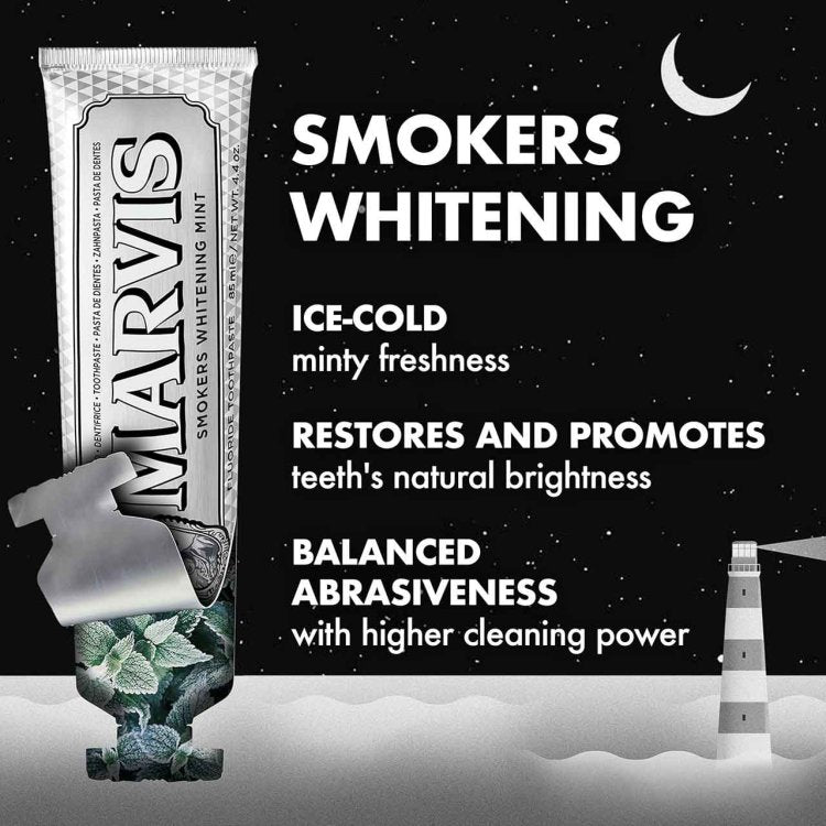 Marvis Whitening Mint Toothpaste for Smokers (3x85ml )